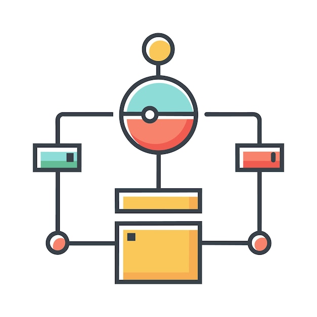 System Configuration line isolated vector illustration