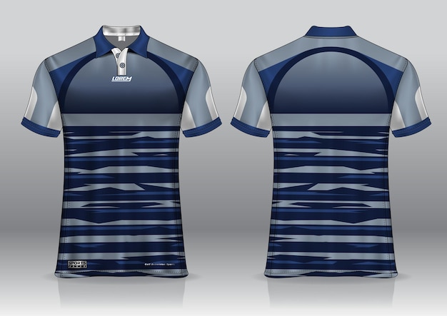 T-shirt polo sport design, badminton jersey mockup for uniform template