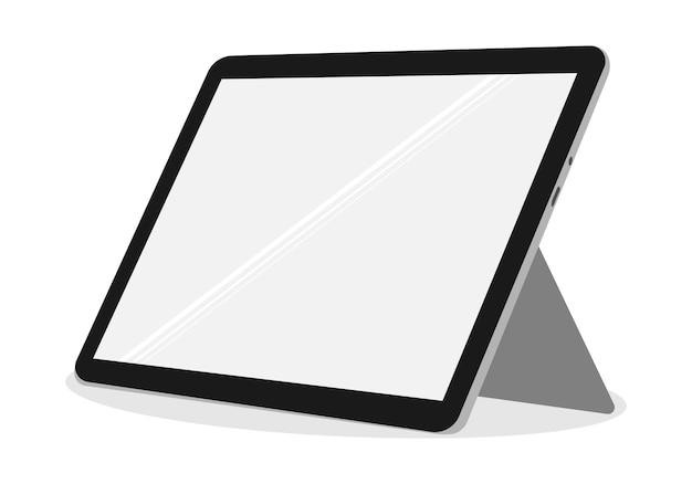 Vector tablet pc with screen tablet flat vector illustration tablet with background