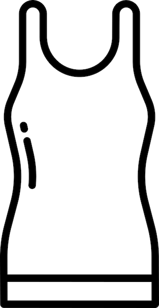 Tank Top outline vector illustration