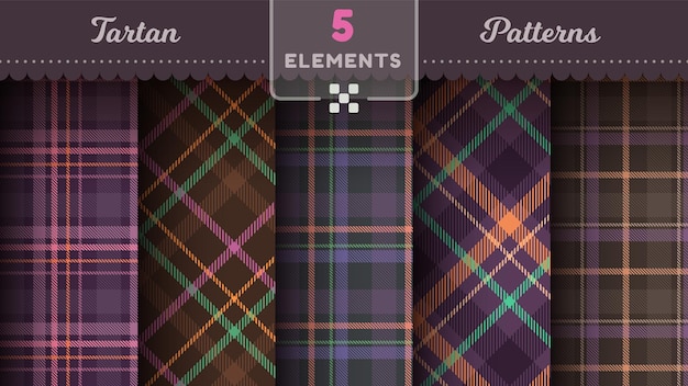 Tartan Halloween seamless patterns merry christmas texture checkered scottish fabric