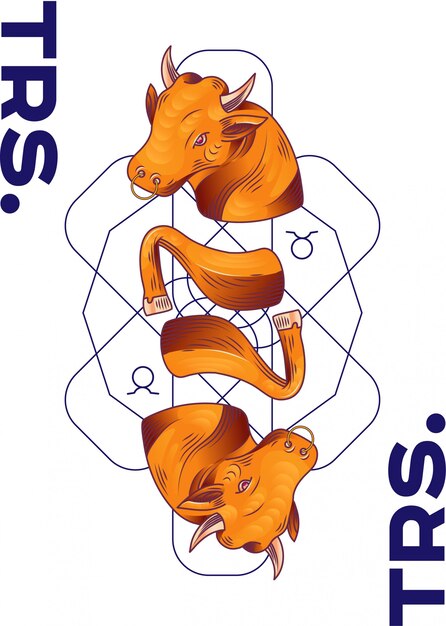 Taurus Zodiac Sign illustration