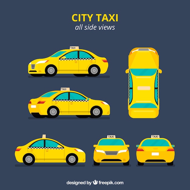 Vector taxi in six different views