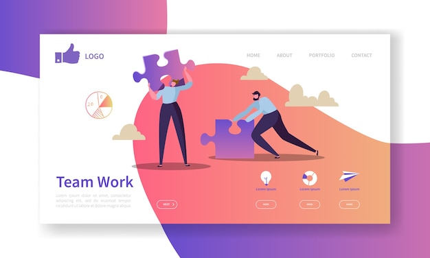 Team Work Landing Page Template