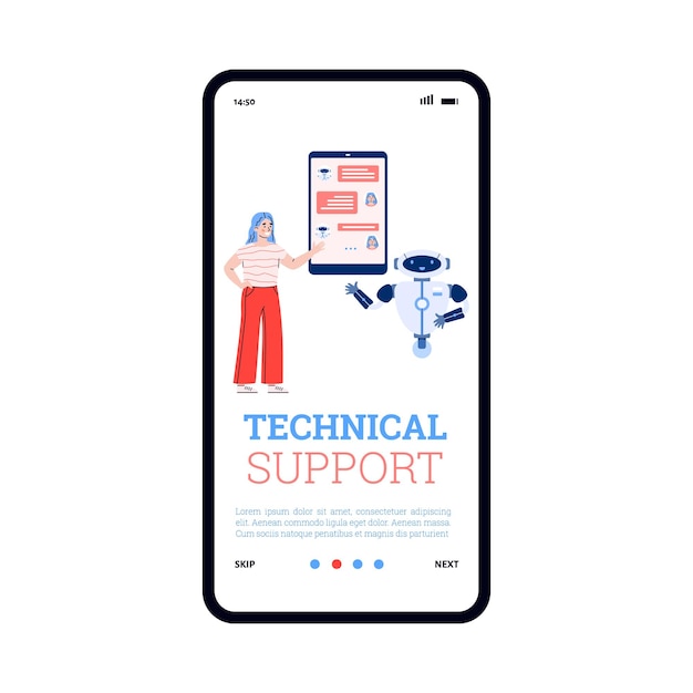 Technology of technical support and service using chatbot