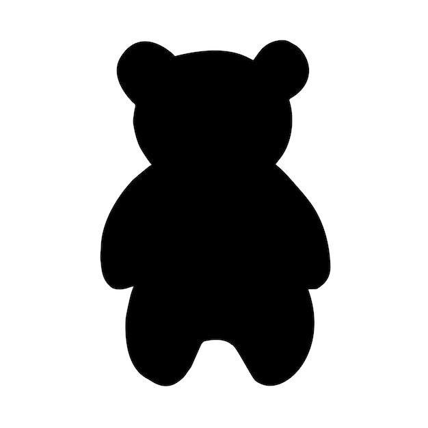 Vector teddybear silhouette