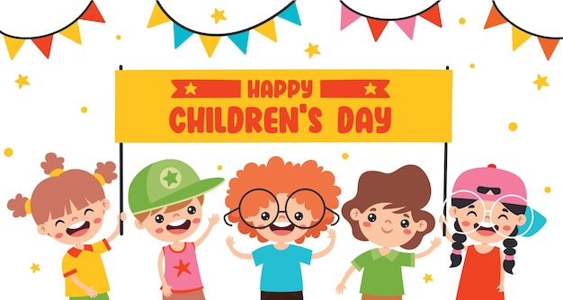 Template For Happy Children's Day