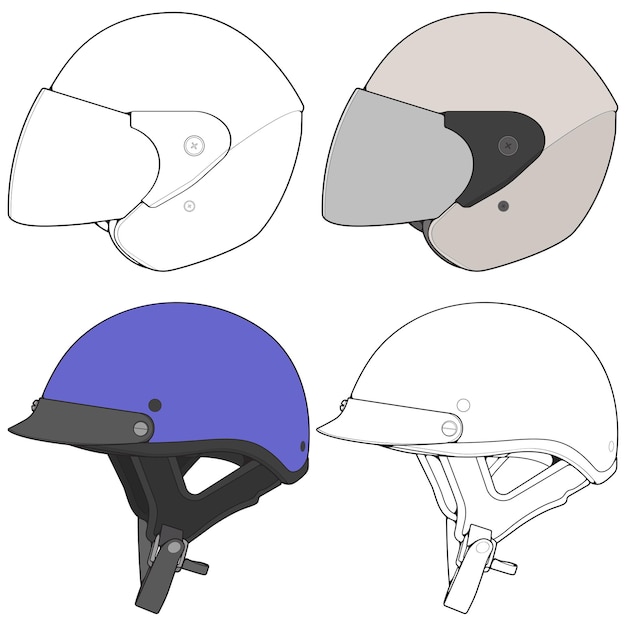 Vector template helmet illustration line art helmet vector illustration line art vector helmet vector