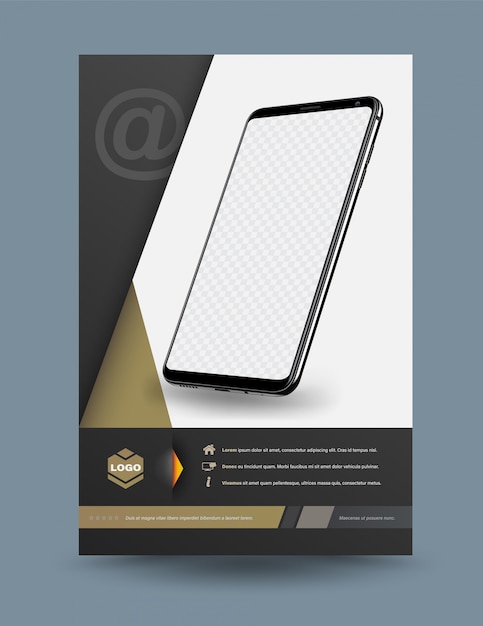 Template for technology application on smartphone 