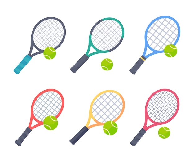 Tennis rackets and balls outdoor sports equipment