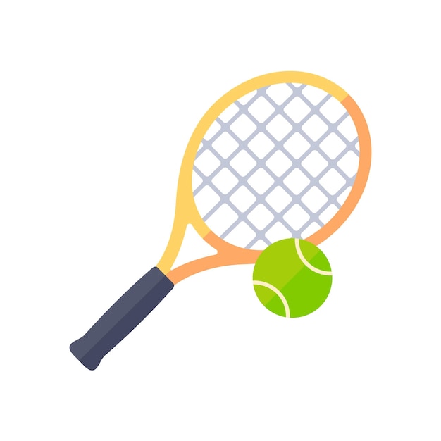 Vector tennis rackets and balls outdoor sports equipment
