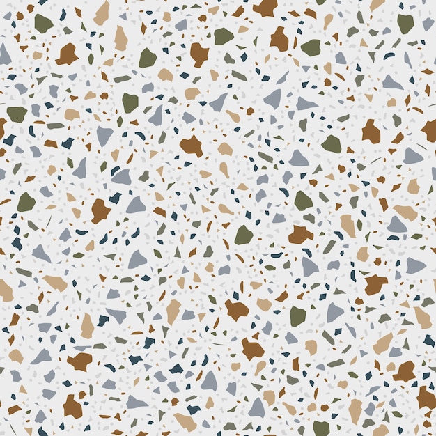 Vector terrazzo marble modern trendy seamless pattern