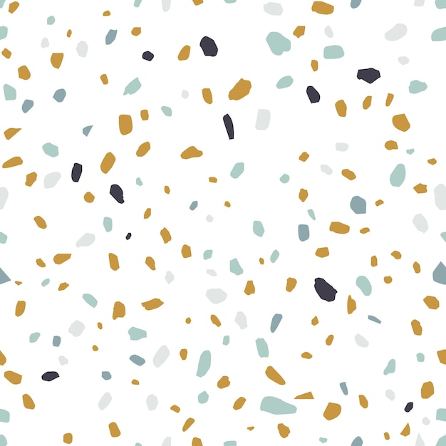 Vector terrazzo texture or tile seamless pattern background