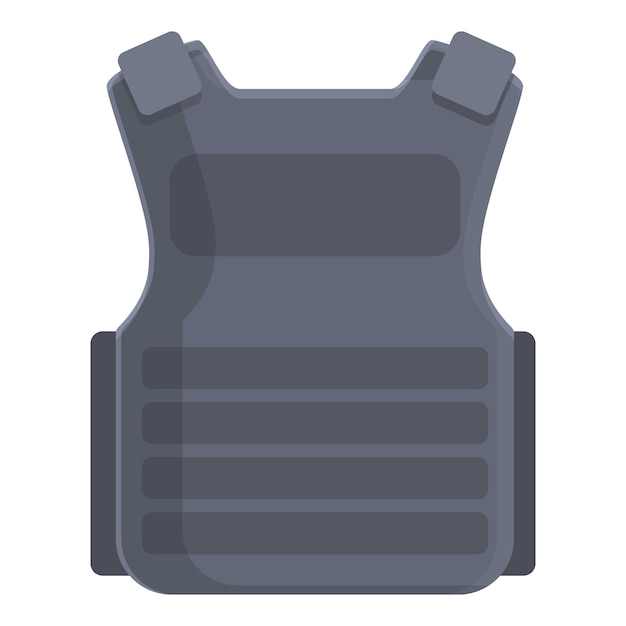 Textile vest icon cartoon vector Bullet proof Army armor