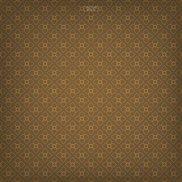 Vector thai pattern background of flower element