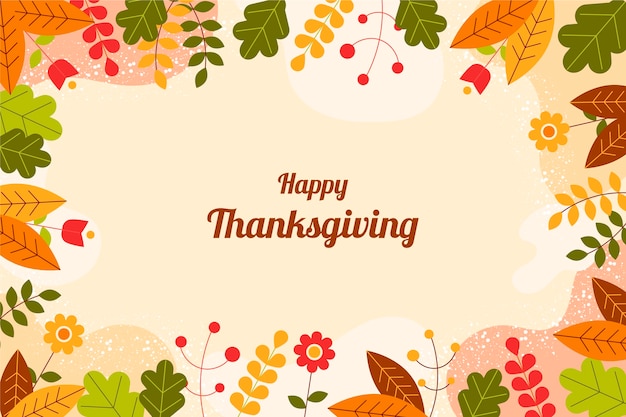 Thanksgiving background in flat design