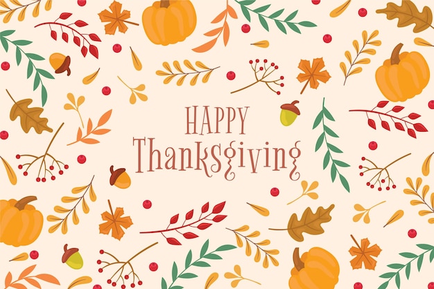 Thanksgiving day wallpaper design