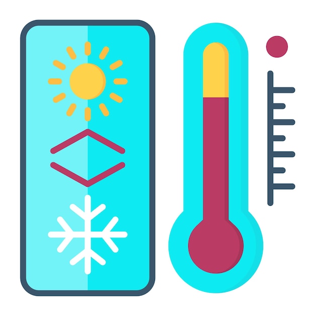 Vector thermostat flat illustration