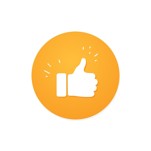 Thumb up sign icon illustration