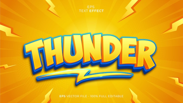 Шрифт с редактируемым текстовым эффектом Thunder