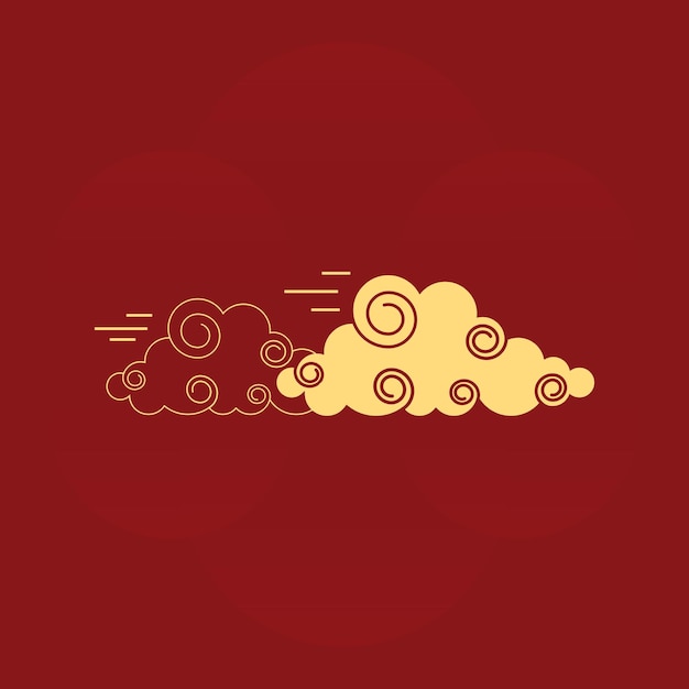 Vector tibetan chinese buddhist cloud symbol