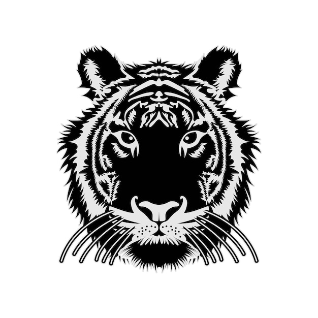 Tiger Face Head Vector Tribal Design Inspiration