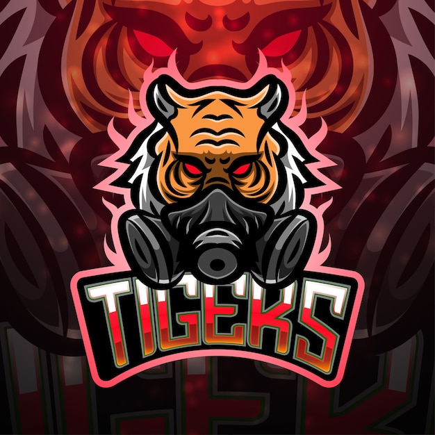 Vector tiger sport mascot logo design