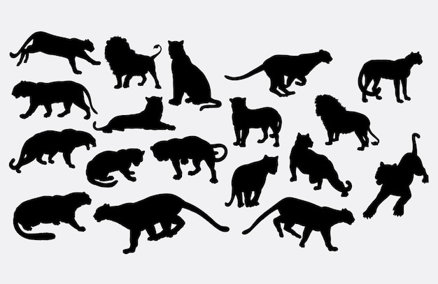 Tiger wild animal silhouette