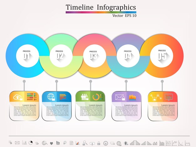 Vector timeline infographic