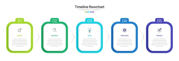 Timeline options infographic for presentations workflow process diagram flow chart report