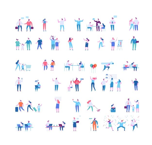 Vector tiny people vector bundle