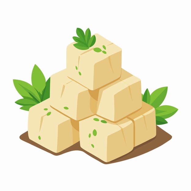 Vector tofu food vector