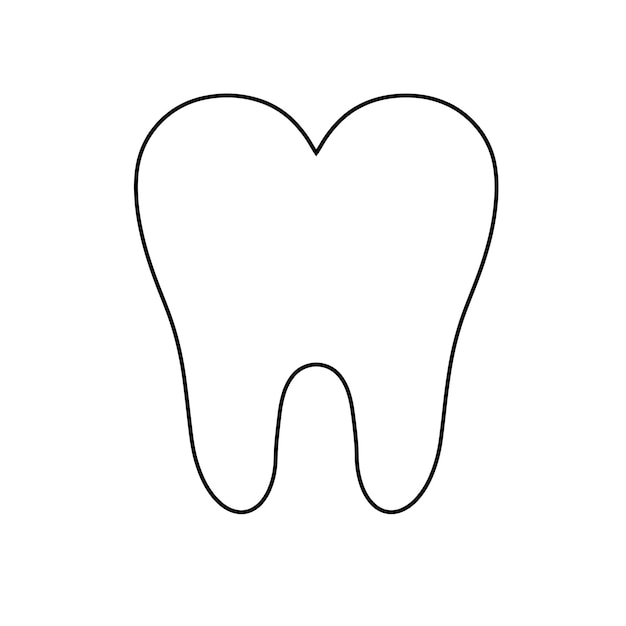 Tooth vector icon isolated on white background