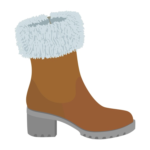 Top winter shoe icon Flat illustration of top winter shoe vector icon for web design