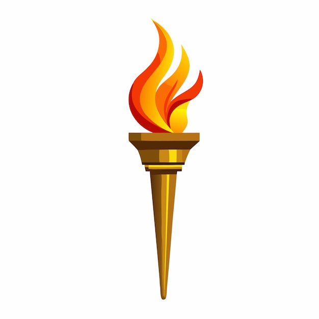 Torch illustration on a isolated white background 6