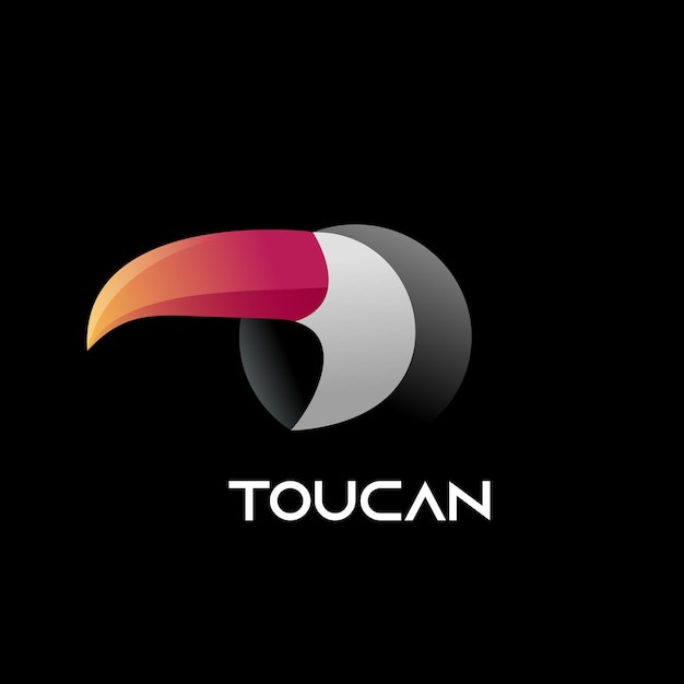 Toucan logo animal gradient colorful