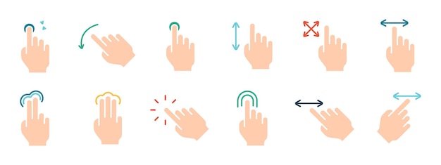 Touch pad icon Index finger doubleclick decrease increase turn rotation approximation press Scrolling click arrow sensor turn Zoom in move response time x2