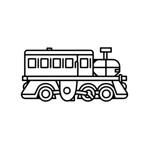 Train vector outline illustration