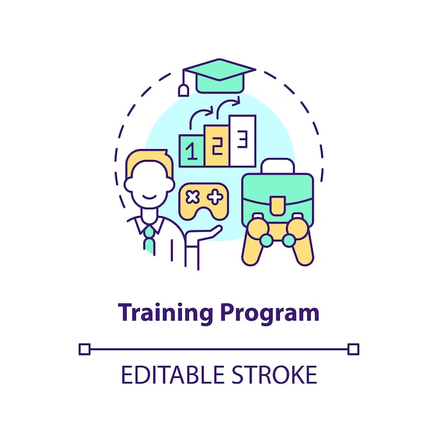 Training program concept icon