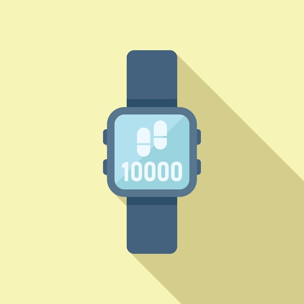 Training watch icon flat vector Graph smart media