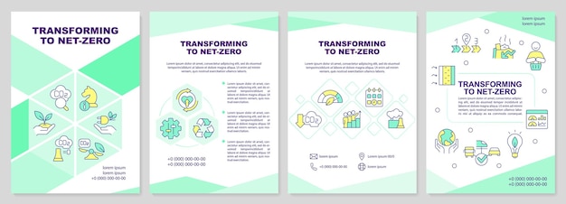 Transforming to net zero green brochure template