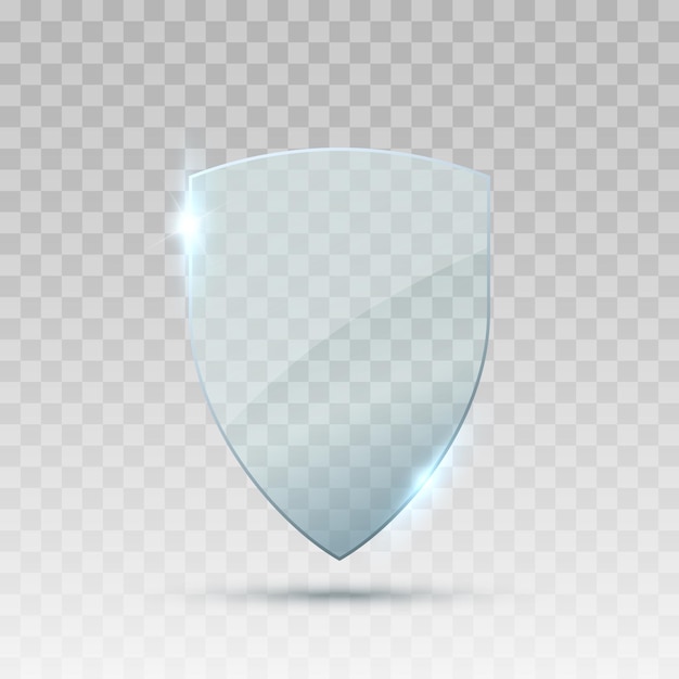 Vector transparent glass shield guard protection illustration