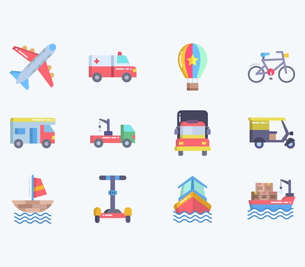 Transportation and vehicle vector icon illustration