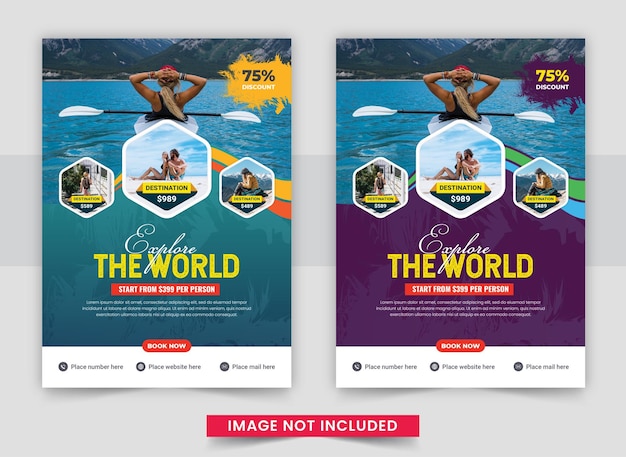 Travel sale flyer template