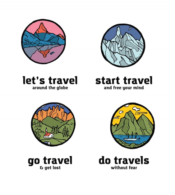 Traveling logo set