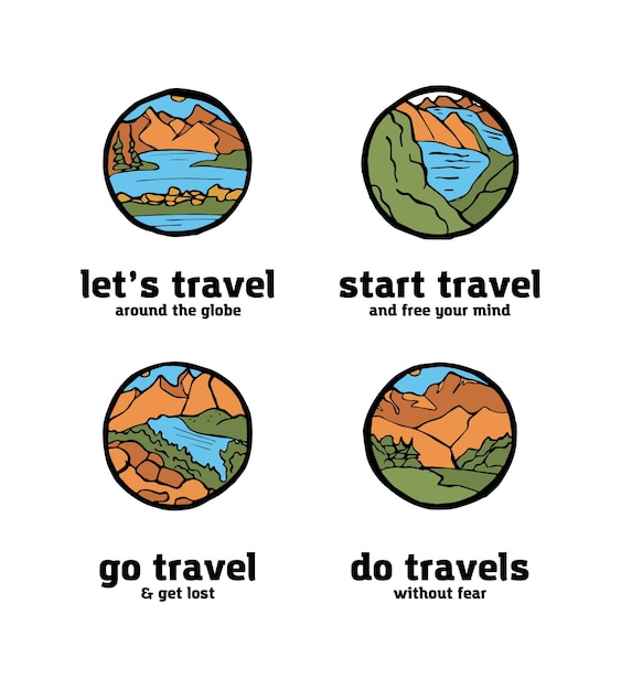 Traveling logo set