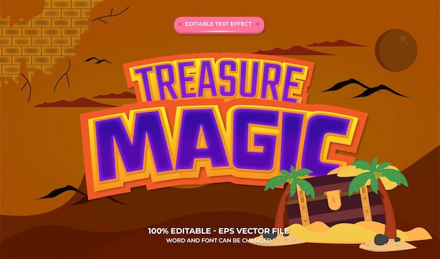 Treasure magic special text effect