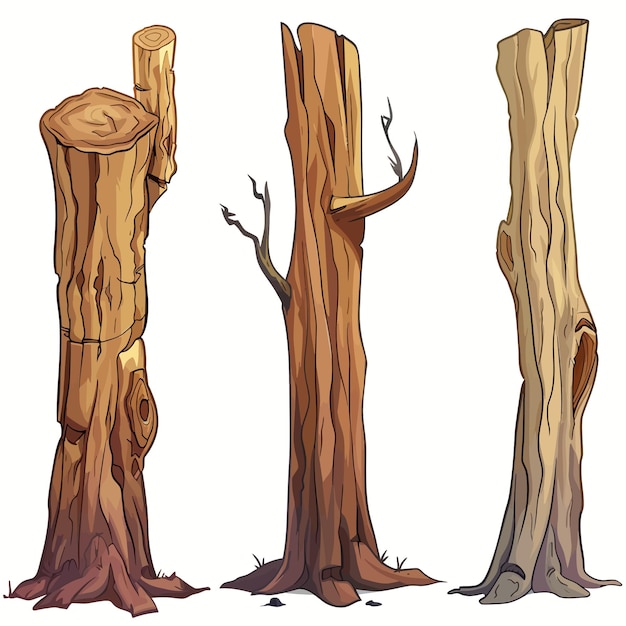 Vector tree trunk