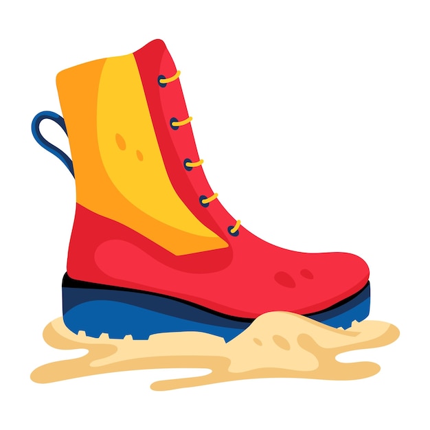 Trendy flat icon of desert boot