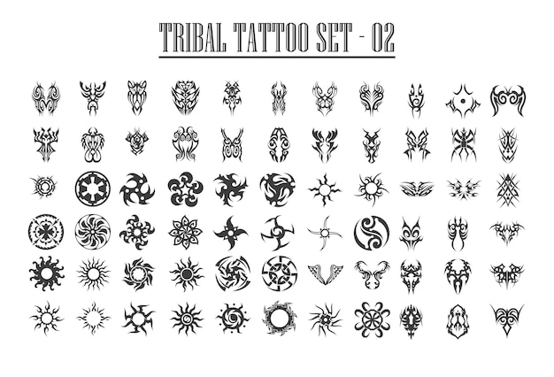 Tribal tattoo set 02